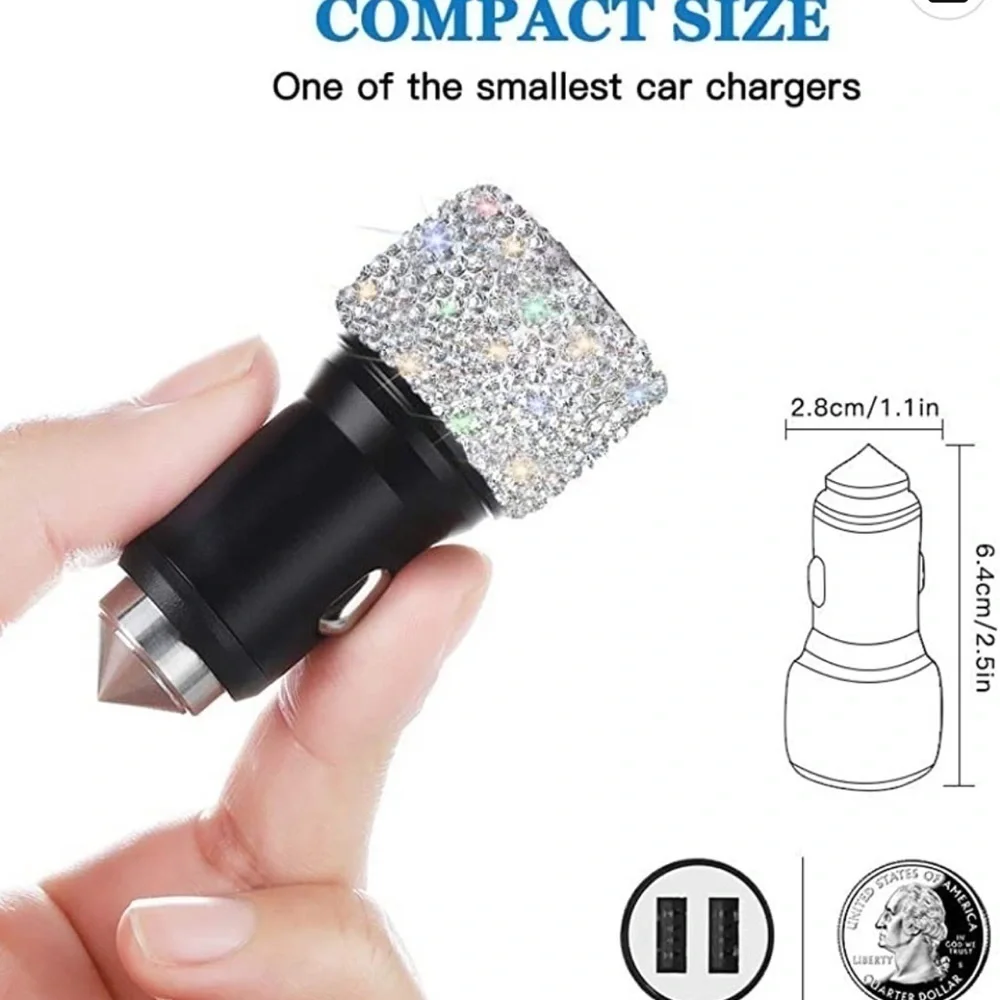 NWT Bling Car Charger Black